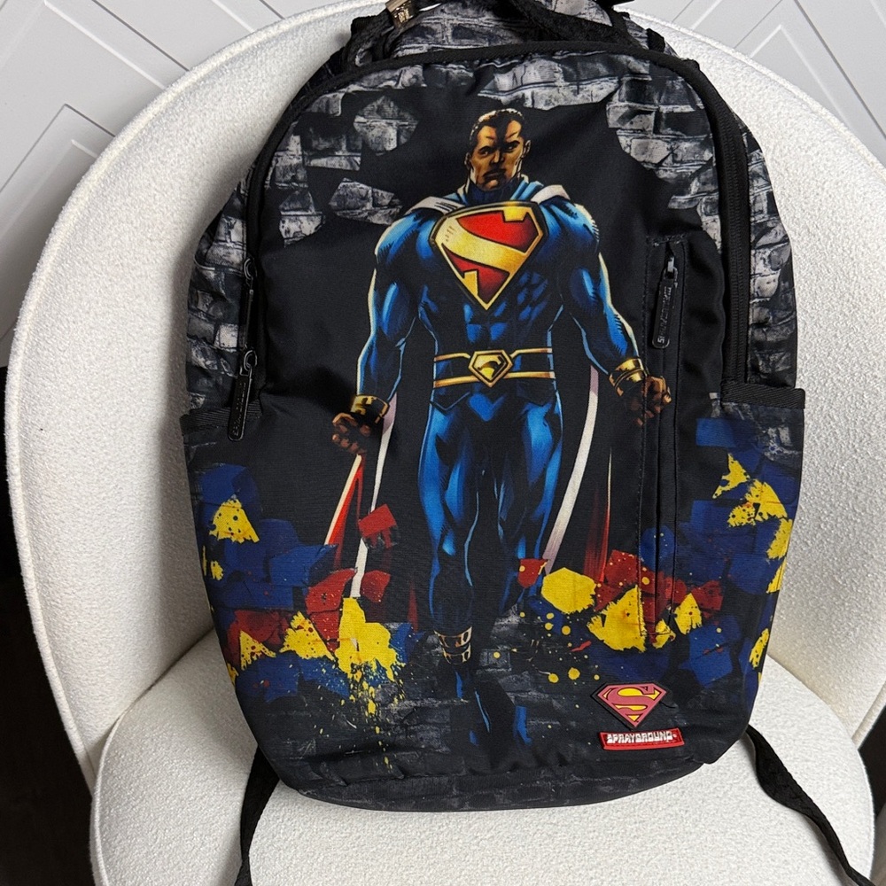 SPRAYGROUND SUPERMAN NO STOPPING ME BACKPACK DC COMICS LIMITED EDITION SCHOOL